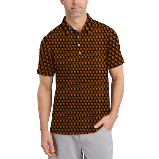Golf & Bourbon Pattern Golf Shirt, Bourbon Golf Shirt For Men, Funny Men Golf Gift, Bourbon Golf Shirt For Golfers