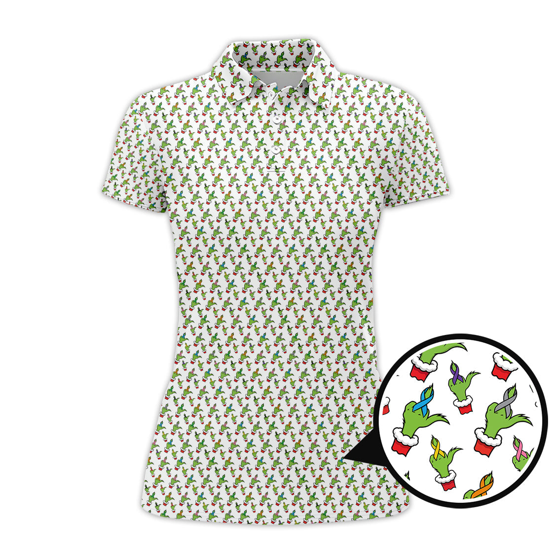 Cancer Survivor Shirt, Cancer Awareness Shirt, Funny Pattern Golf Shirt, Grinch Golf Shirt For Men