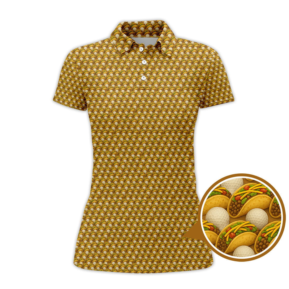 Taco Golf Shirt For Golfer, Golf And Tacos Shirt, Pattern Golf Shirt For Men,