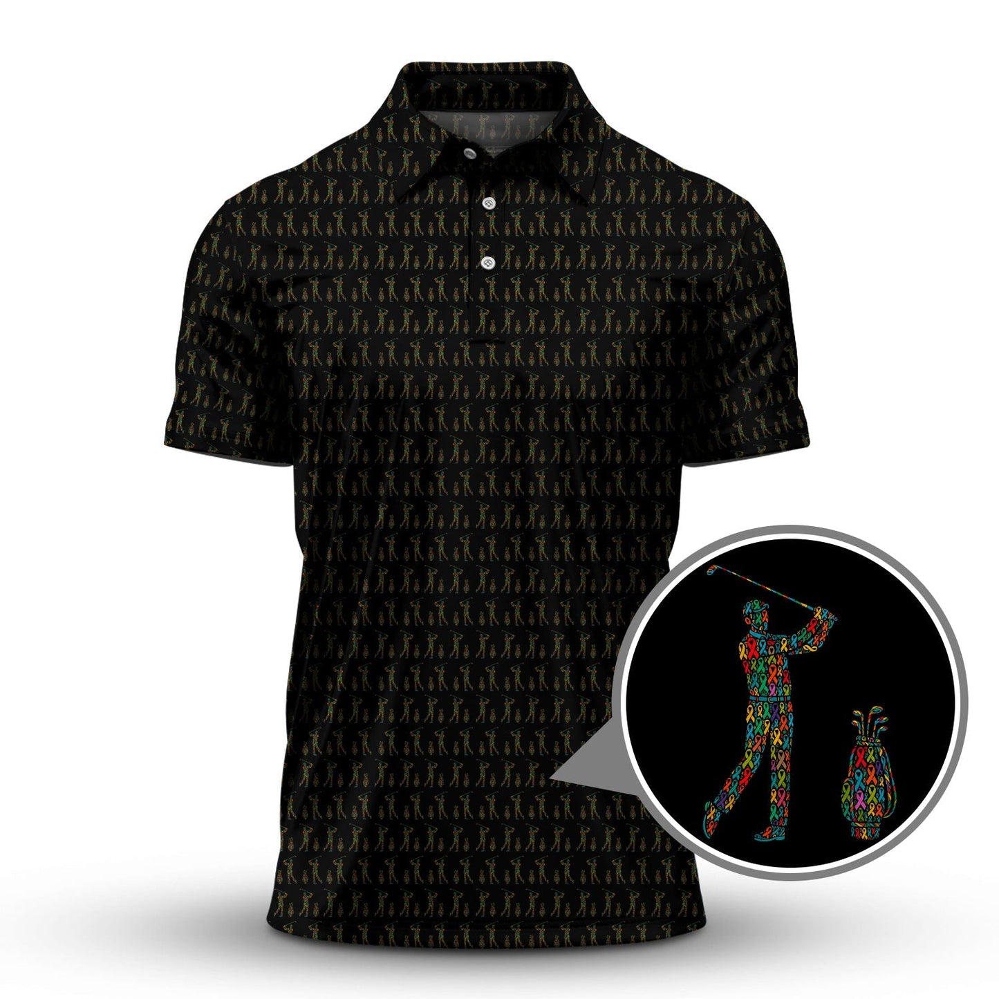 Cancer Survivor Shirt, Golf Gift For Golfer, Cancer Sucks In Every Color Shirt, Crazy Golf Shirt For Men