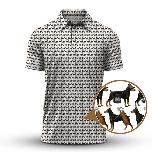 Pattern Golf Shirt For Men, Dog Golf Shirt, Crazy Golf Shirt For Golfers