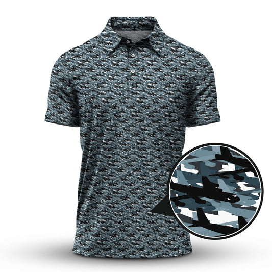 Camo Pattern Golf Shirt, Crazy Golf Shirt For Golfer, Golf Shirts For Men