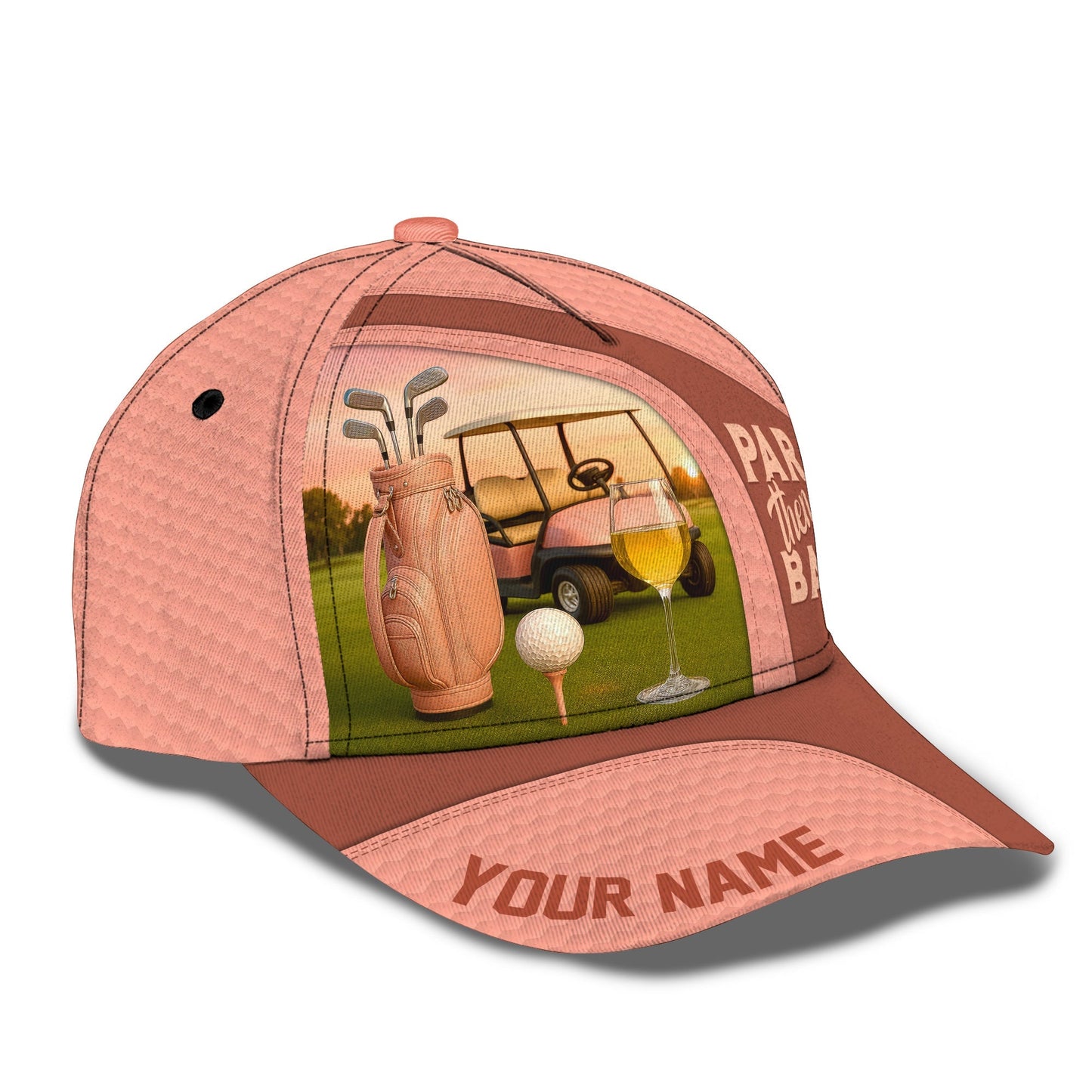 Funny Golf Classic Cap, Custom Name “Par Then Bar” Hat, Perfect Gift For Women