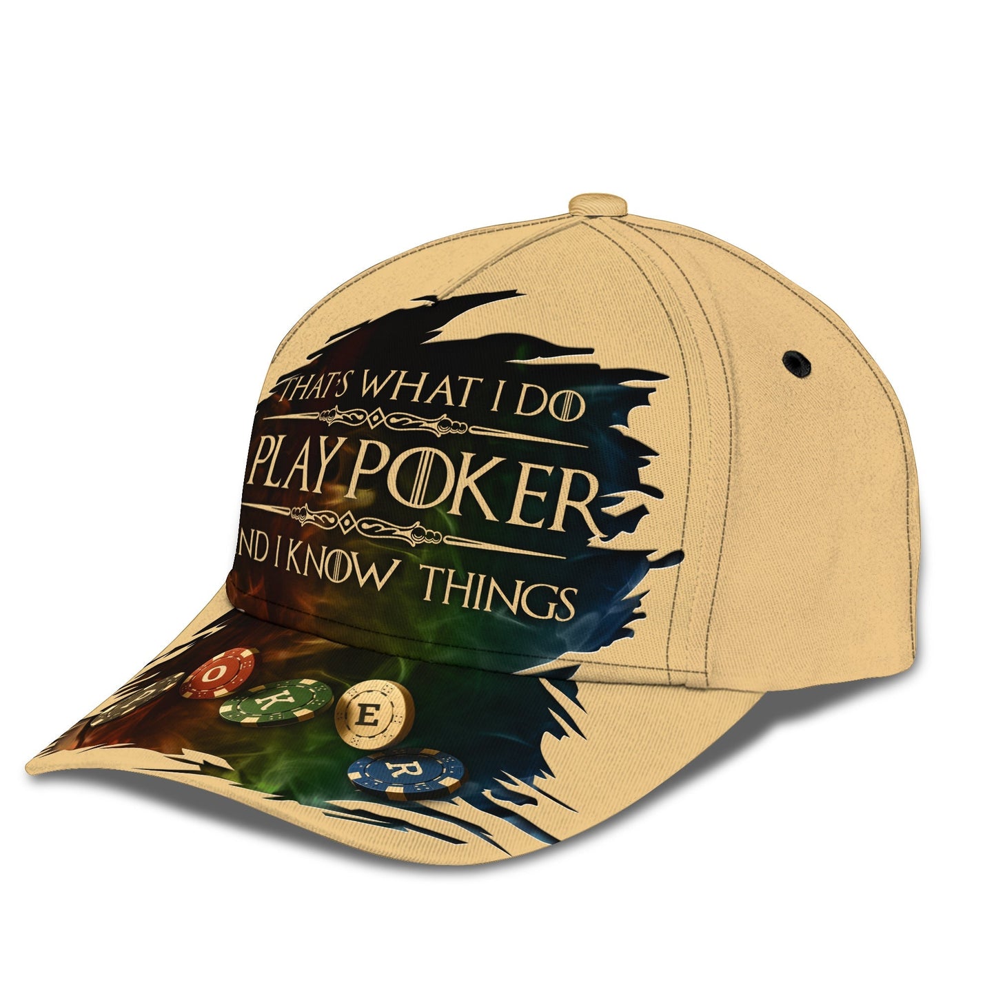 "That's What I Do I Play Poker" Hat, Funny Poker Classic Cap For Card Players & Gamblers