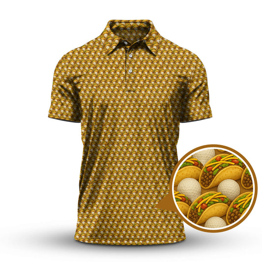Taco Golf Shirt For Golfer, Golf And Tacos Shirt, Pattern Golf Shirt For Men,