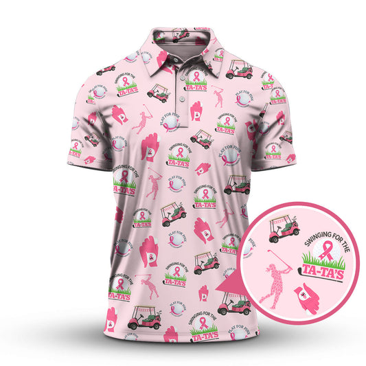 Breast Cancer Golf Shirt, Pattern Golf Shirt, Crazy Golf Shirt For Golfer