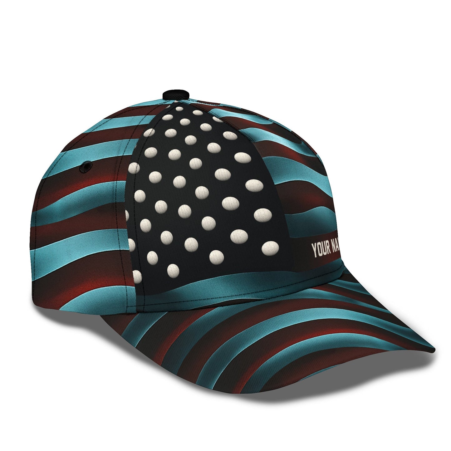 Custom American Flag Golf Hat, Personalized Name Golf Classic Cap, Golf Gift For America Lover